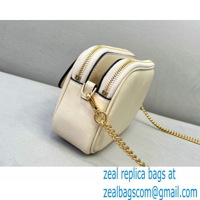 Fendi Leather Easy 2 Mini Baguette Bag White 2020