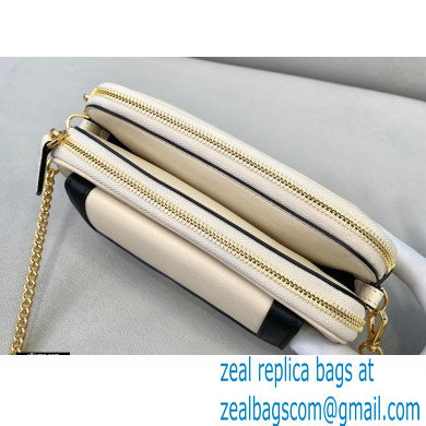 Fendi Leather Easy 2 Mini Baguette Bag White 2020