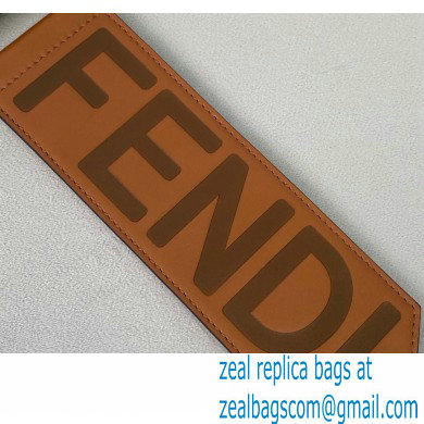Fendi Leather Long Shoulder Strap You Check Ribbon Brown 2020
