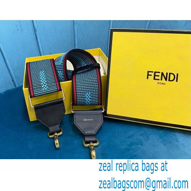 Fendi Leather Long Shoulder Strap You Ribbon Blue 2020 - Click Image to Close