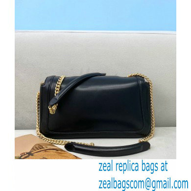 Fendi Nappa Leather Medium Baguette Chain Bag Black 2020 - Click Image to Close