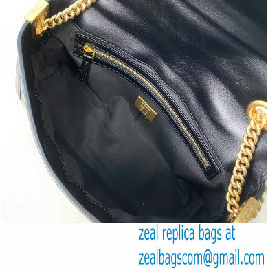 Fendi Nappa Leather Medium Baguette Chain Bag Black 2020