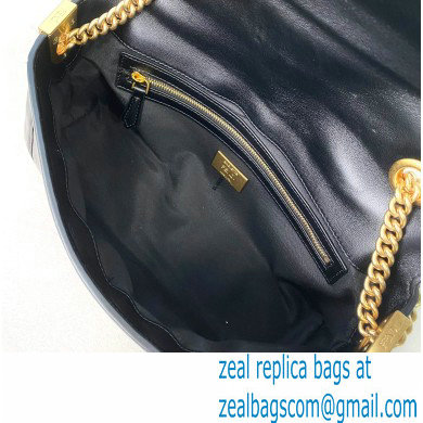 Fendi Nappa Leather Medium Baguette Chain Bag Black 2020 - Click Image to Close