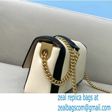 Fendi Nappa Leather Medium Baguette Chain Bag White 2020