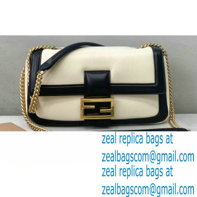 Fendi Nappa Leather Medium Baguette Chain Bag White 2020 - Click Image to Close