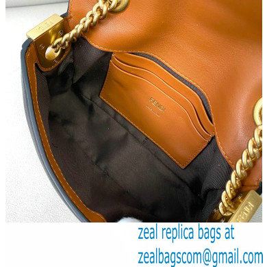 Fendi Nappa Leather Mini Baguette Chain Bag Brown 2020 - Click Image to Close