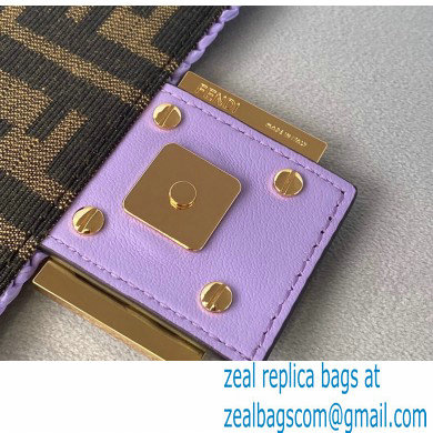 Fendi Raffia FF Medium Baguette Bag Lilac 2020