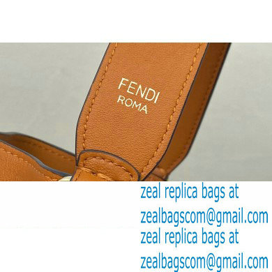 Fendi Raffia FF Mon Tresor Mini Bucket Bag Brown 2020