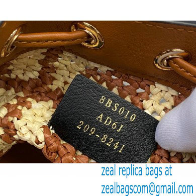 Fendi Raffia FF Mon Tresor Mini Bucket Bag Brown 2020 - Click Image to Close