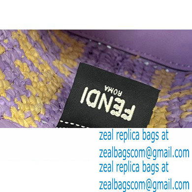 Fendi Raffia FF Mon Tresor Mini Bucket Bag Lilac 2020