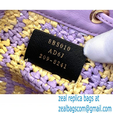 Fendi Raffia FF Mon Tresor Mini Bucket Bag Lilac 2020 - Click Image to Close