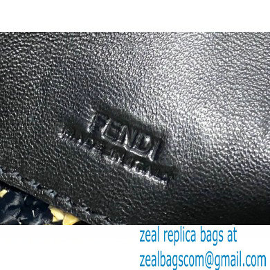 Fendi Raffia FF Nano Baguette Bag Charm Black 2020