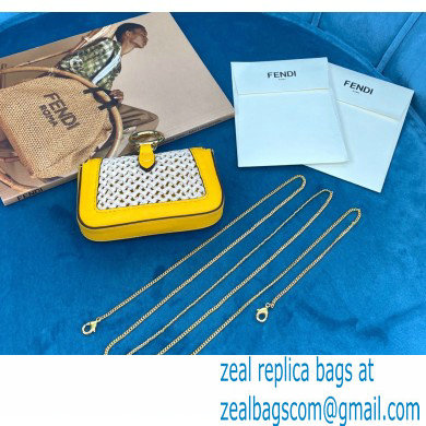 Fendi Raffia Nano Baguette Bag Charm Yellow 2020 - Click Image to Close