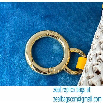 Fendi Raffia Nano Baguette Bag Charm Yellow 2020