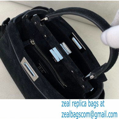 Fendi Suede Peekaboo Medium Bag Wavy Black - Click Image to Close
