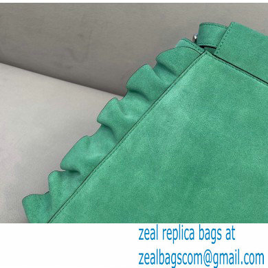 Fendi Suede Peekaboo Medium Bag Wavy Green