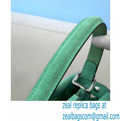 Fendi Suede Peekaboo Medium Bag Wavy Green