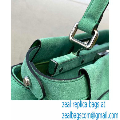 Fendi Suede Peekaboo Medium Bag Wavy Green