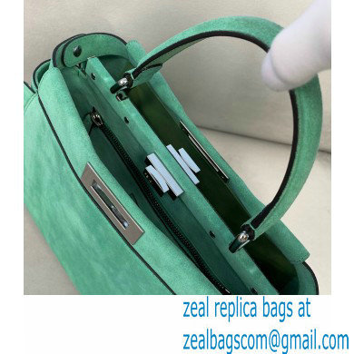 Fendi Suede Peekaboo Medium Bag Wavy Green