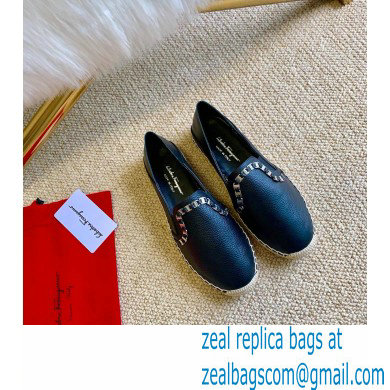 Ferragamo Convertible Espadrilles Black with Vara chain 2020