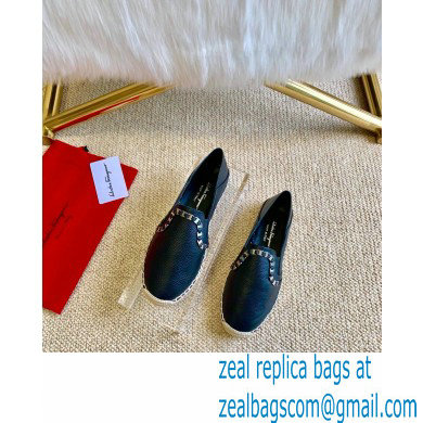 Ferragamo Convertible Espadrilles Black with Vara chain 2020