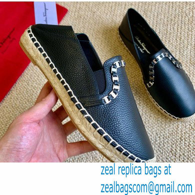 Ferragamo Convertible Espadrilles Black with Vara chain 2020