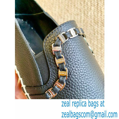 Ferragamo Convertible Espadrilles Black with Vara chain 2020 - Click Image to Close