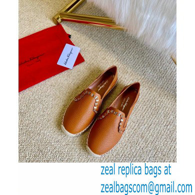 Ferragamo Convertible Espadrilles Brown with Vara chain 2020 - Click Image to Close