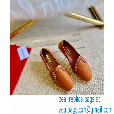 Ferragamo Convertible Espadrilles Brown with Vara chain 2020 - Click Image to Close