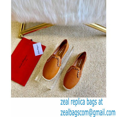 Ferragamo Convertible Espadrilles Brown with Vara chain 2020