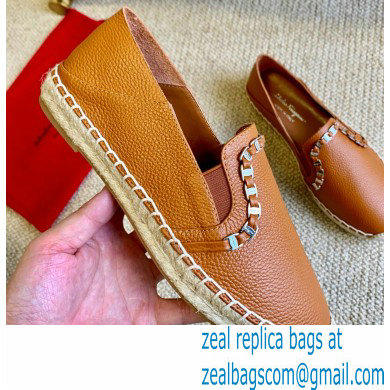 Ferragamo Convertible Espadrilles Brown with Vara chain 2020 - Click Image to Close