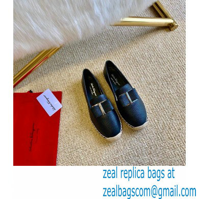 Ferragamo Oversize Bow Espadrilles Black 2020