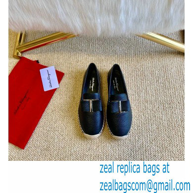 Ferragamo Oversize Bow Espadrilles Black 2020