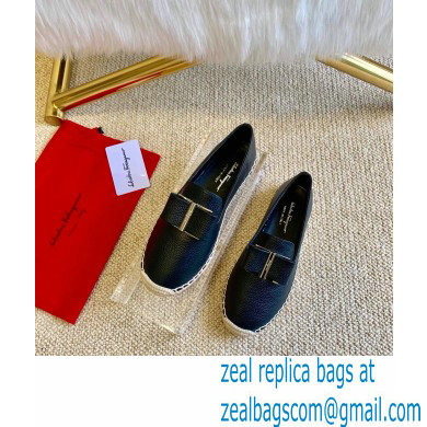 Ferragamo Oversize Bow Espadrilles Black 2020