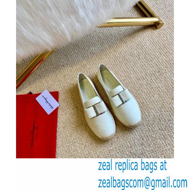 Ferragamo Oversize Bow Espadrilles White 2020 - Click Image to Close