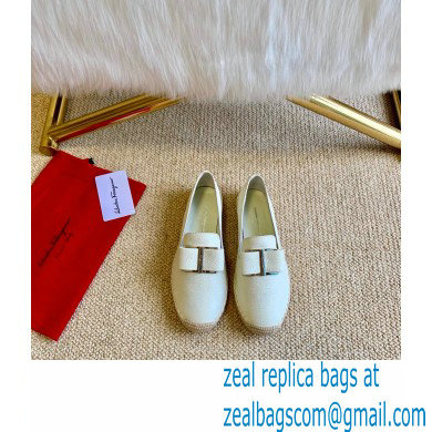 Ferragamo Oversize Bow Espadrilles White 2020 - Click Image to Close