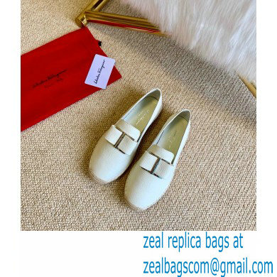 Ferragamo Oversize Bow Espadrilles White 2020