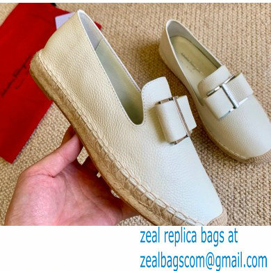 Ferragamo Oversize Bow Espadrilles White 2020 - Click Image to Close