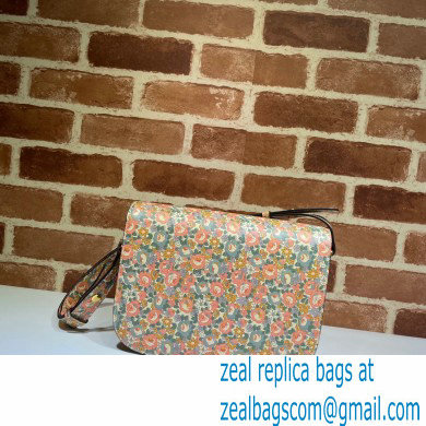 Gucci 1955 Horsebit Shoulder Bag 602204 Floral Print Liberty London 2020