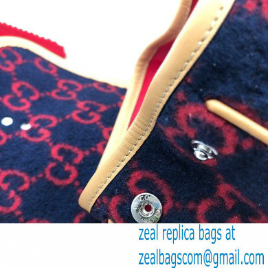 Gucci Children's GG Backpack Bag 630818 Blue/Red Wool 2020 - Click Image to Close