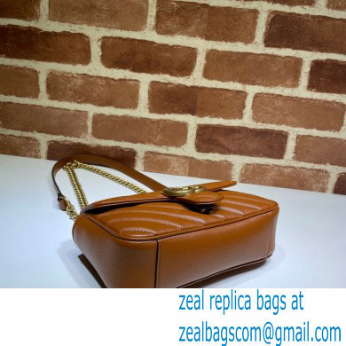 Gucci Diagonal GG Marmont Mini Shoulder Bag 446744 Brown 2020