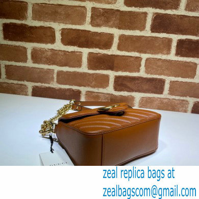 Gucci Diagonal GG Marmont Mini Top Handle Bag 583571 Brown 2020