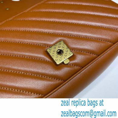 Gucci Diagonal GG Marmont Small Shoulder Bag 443497 Brown 2020