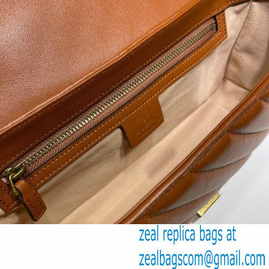 Gucci Diagonal GG Marmont Small Shoulder Bag 443497 Brown 2020 - Click Image to Close