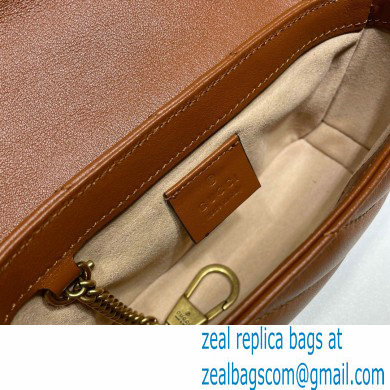 Gucci Diagonal GG Marmont Super Mini Shoulder Bag 476433 Brown 2020 - Click Image to Close