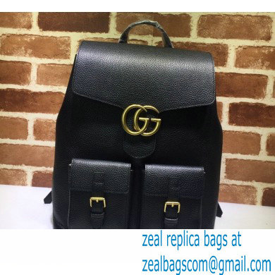 Gucci GG Marmont Leather Backpack Bag 429007 Black - Click Image to Close