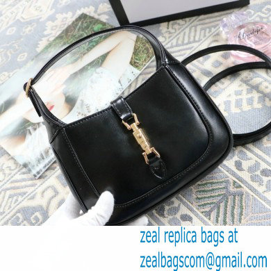 Gucci Jackie 1961 Mini Hobo Bag 637091 Leather Black 2020 - Click Image to Close