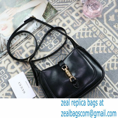 Gucci Jackie 1961 Mini Hobo Bag 637091 Leather Black 2020 - Click Image to Close