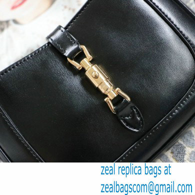 Gucci Jackie 1961 Mini Hobo Bag 637091 Leather Black 2020 - Click Image to Close