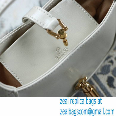 Gucci Jackie 1961 Mini Hobo Bag 637091 Leather White 2020 - Click Image to Close